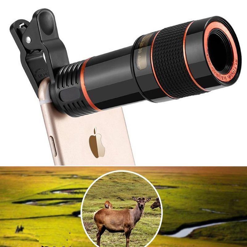 12X Telephoto Mobile Phone Telephoto Lens, External High-definition Camera Lens, Mobile Phone Camera Lens for iPhone Android Phone