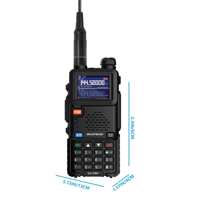 BAOFENG UV-5RH (5RM)GMRS Handheld Radio Long Range Rechargeable 999 Channels GM-5RH Walkie Talkies with GMRS Repeater Capable,NOAA Weather Receiver,Copy Frequency,Support Chirp Audio Charging Communication Durable Communication Durable