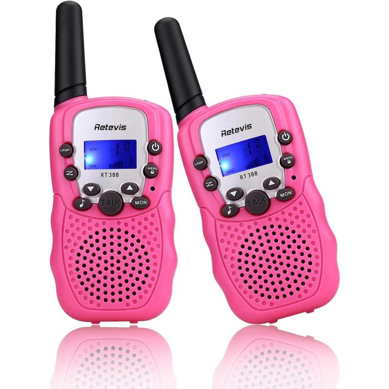 Walkie Talkies for , Toys Long Range 2 Way Radio, Walkie Talkie for Birthday Gifts Outdoor Camping Family Trip(Pink 1 Pair).Safety light Clear calls  Easy to operate   Christmas gift