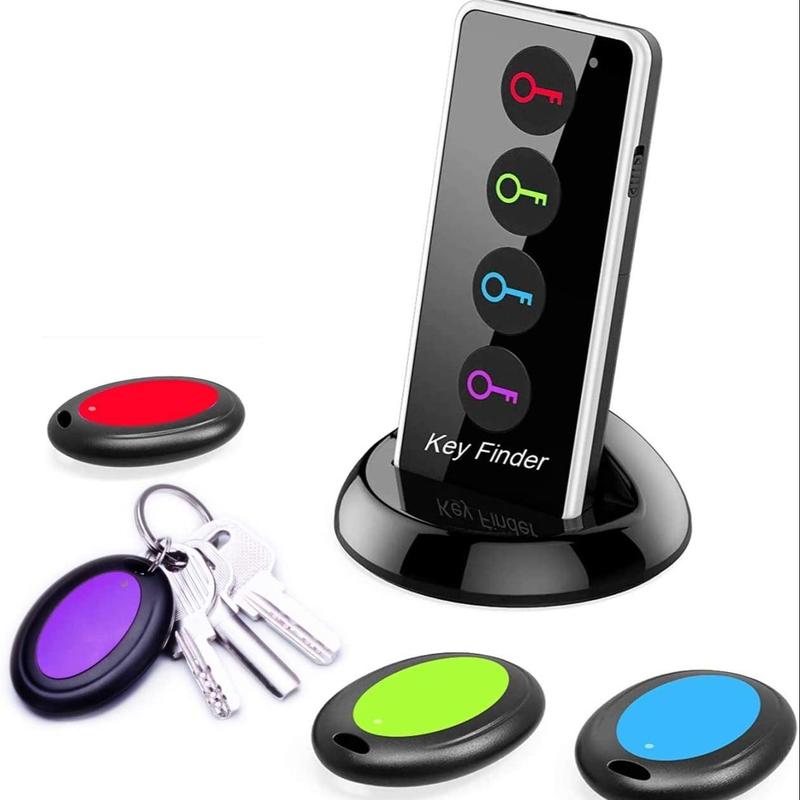 Key Tracker, 1 Box Wireless Remote Key Tracker Locator, RF Item Locator Tags with 131ft Working Range, Batteries Powered Pet Tracker (Battery Not Included)