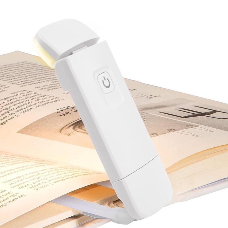 USB Rechargeable Book Light, 1 Count LED Clip on Portable Bookmark Light, Brightness Adjustable Eye-protection Bookmark Light for Reading in Bed, Car