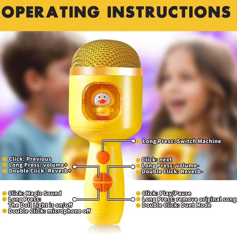 Kids Singing Toy - Bluetooth Karaoke Microphone for Endless Singing Fun Audio Handheld