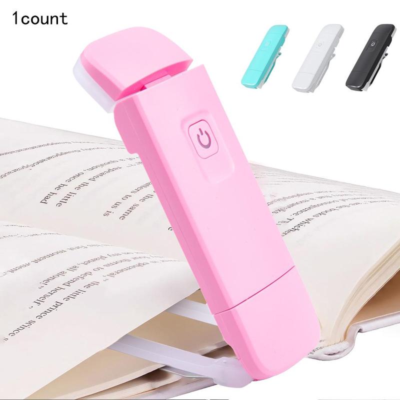 USB Rechargeable Book Light, 1 Count LED Clip on Portable Bookmark Light, Brightness Adjustable Eye-protection Bookmark Light for Reading in Bed, Car