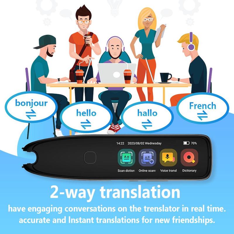 Christmas Gift, Professional Translation Pen with 134 Languages Two-way Translation, Supports 60 Languages Online Scanning & 10 Languages Offline Scanning