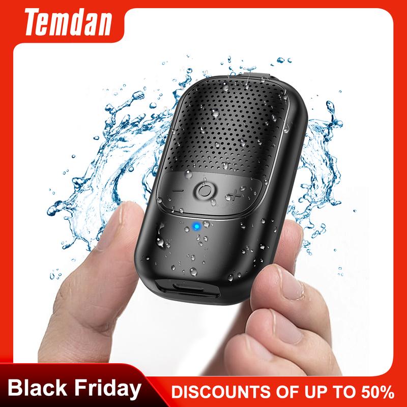 Portable Bluetooth Speakers, Clip-On Wireless Stereo, Deep Bass, IPX5 Waterproof, Mini Outdoor Wearable, BT 5.3 for Cycling, Party, Beach, Shower