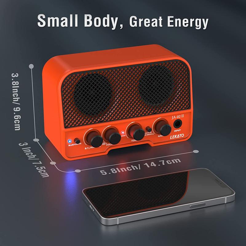 Lekato Guitar Amplifier, Clean overdrive, Mini Amp, Electric Guitar Amp Portable for Daily Practice, Stocking Fillers Gift