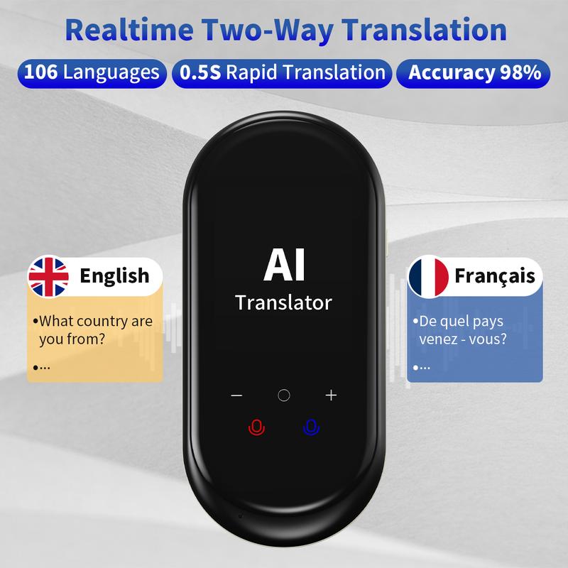 Vormor T8 Vormor Language Translator Device HD Touch Audio