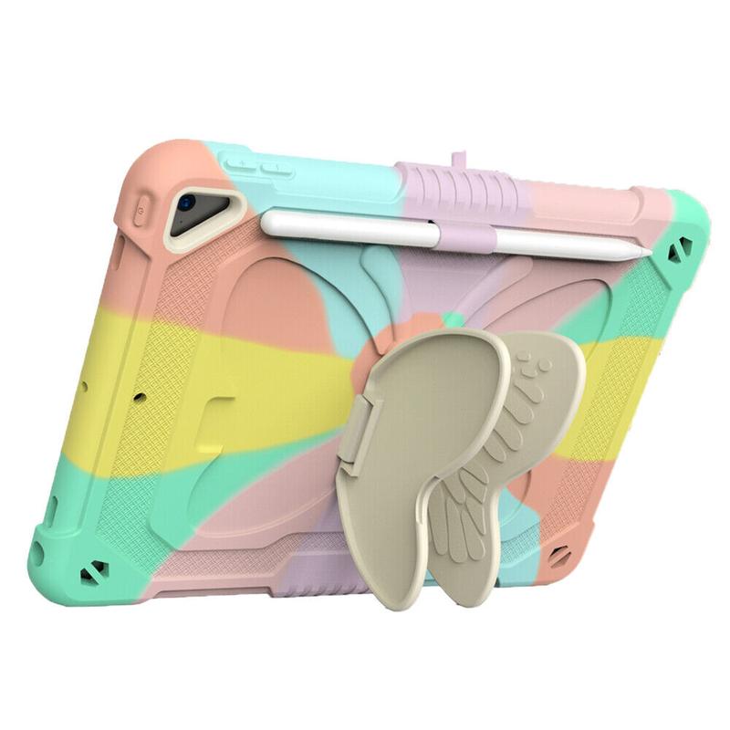 For iPad 9th 8th 7th Air 2 Pro 11 9.7 Kids Shockproof Case Stand Cover Butterfly Computer Holder