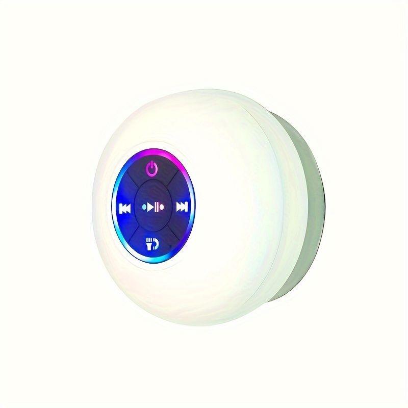 Waterproof Mini Bluetooth Shower Speaker with LED Light, Wireless Portable Speakerphone for Home and Shower, christmas 2024 ornament Audio Smartphone christmas 2024 ornaments