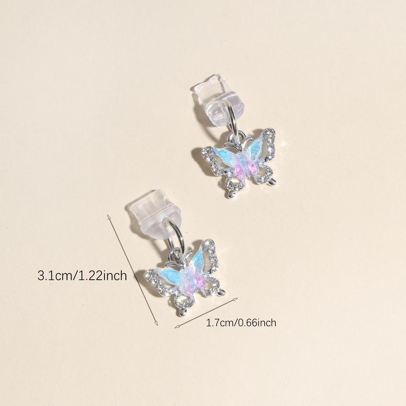 Cute Butterfly Design Phone Charging Port Dust Plug, 1 Count Aluminum Alloy Durable Cellphone Charging Port Dust Plug, Fashionable Mobile Phone Accessories for iPhone Interface Type-C Interface