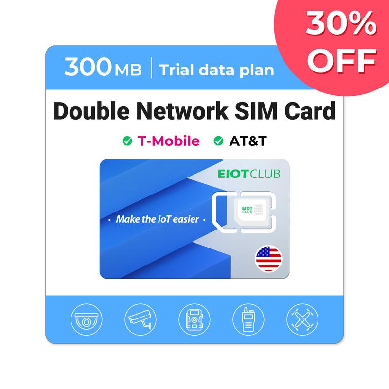 EIOTCLUB 5G 4G LTE Prepaid SIM Card – USA AT&T T-Mobile for Solar Security & Trail Cameras, Smartphones, GPS – Data Only, 300MB-30days, Multi-Size