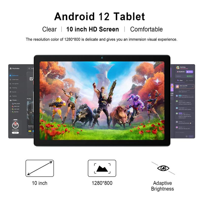 10-inch Tablet with 5000mAh Long-Lasting Battery, Android 13 Quad Core 64GB, 1280x800 HD IPS Touchscreen. Grab it Now!