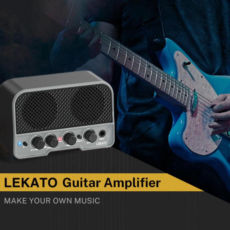 Lekato Guitar Amplifier, Clean overdrive, Mini Amp, Electric Guitar Amp Portable for Daily Practice, Stocking Fillers Gift