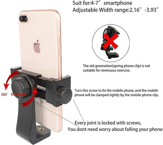 Mobile Phone Chest Mount Harness Strap Holder Cell Phone Clip Action Camera POV for Samsung iPhone Plus etc