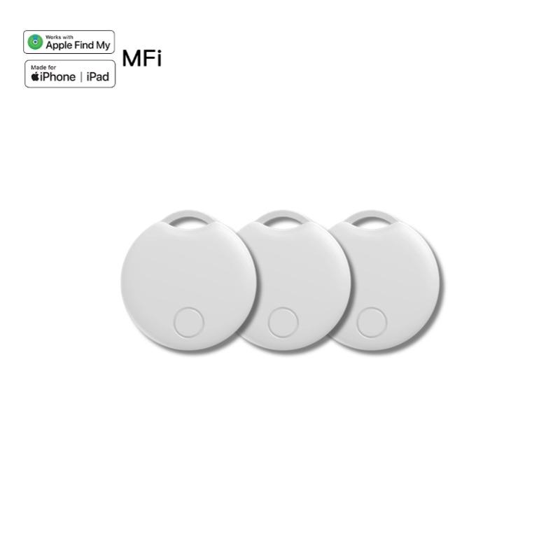 RSH Key Finder (ITag09 White, 5 Pack)，Smart Bluetooth Tracker，Compatible with Apple Find My (iOS only)，Key Locator, Backpack, Wallet, Suitcase，IP65 Waterproof；