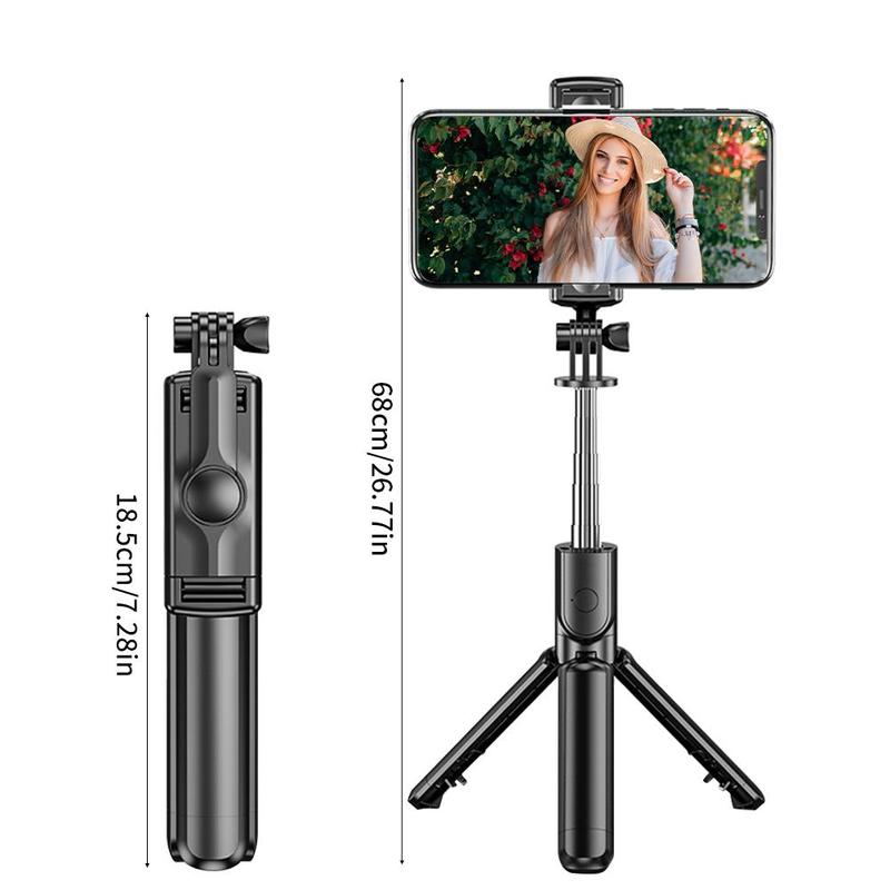 Anti-shake Selfie Stick, 1 Count Mobile Phone Live Three-legged Stable Lengthening Bracket, Retractable Handheld Type Selfie Stick