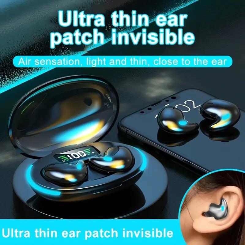 Wireless Headphones, Invisible Bluetooth-compatible Sleeping Earbuds, Noise Cancelling Headphones for Running, Exercising, Gaming Sports, Electronic Gaming Headset Audio, Travel Gadgets 2024, Back to School Gifts, Christmas Gifts for Friends