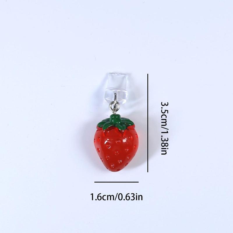 Cute Strawberry Peach Design Phone Dust Plug (1 Count), Creative Phone Dust Plug, Phone Accessories for iPhone & Samsung