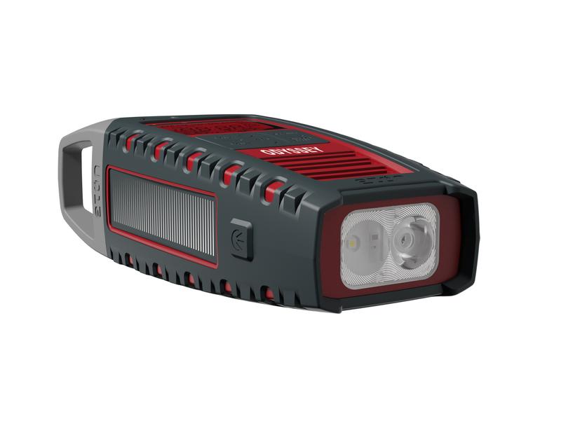 Eton Adventure Series Odyssey- Multi-Powered All-Band Radio (AM FM, Weather, NOAA, Shortwave) Bluetooth, Solar Powered, Battery Powered, LED Flashlight, Phone Charger, IPX4, Emergency Beacon, Commitment to Preparedness Audio Rechargeable