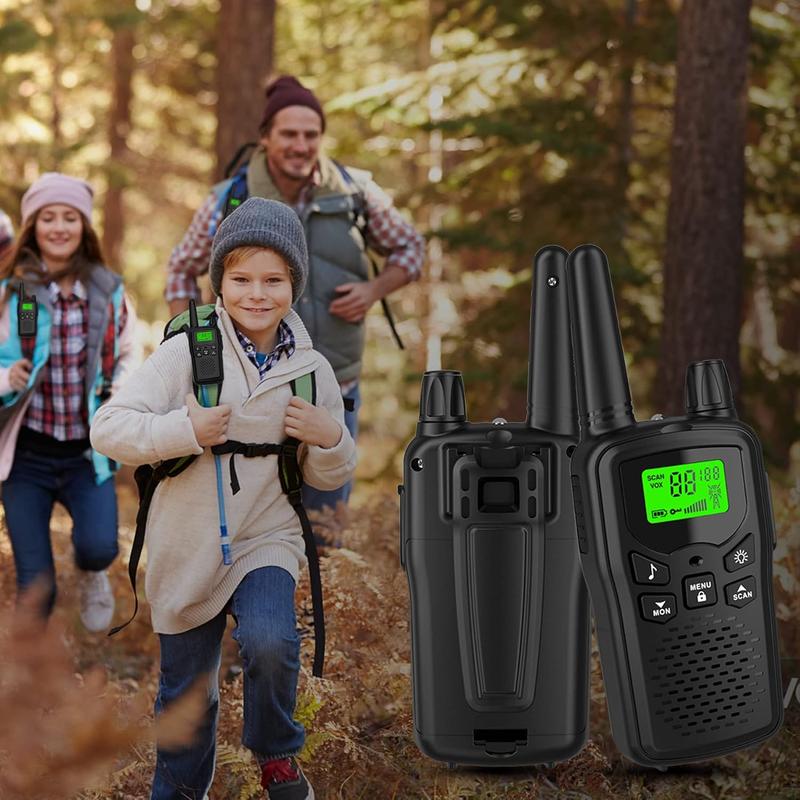 Vintage Bird Shop Walkie Talkies, Long Rang Walkie Talkies with 22 FRS Channels,Walkie Talkies for Adults with Lamp,VOX,LCD Display for Outdoor Activities Black