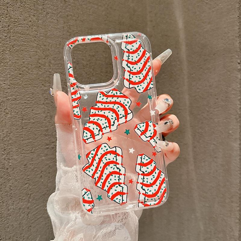 Cute Christmas Themed Phone Case, Anti-drop Cellphone Protective Case, Shockproof Mobile Phone Accessories Compatible with iPhone Series