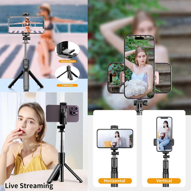 Anti-shake Selfie Stick, 1 Count Mobile Phone Live Three-legged Stable Lengthening Bracket, Retractable Handheld Type Selfie Stick