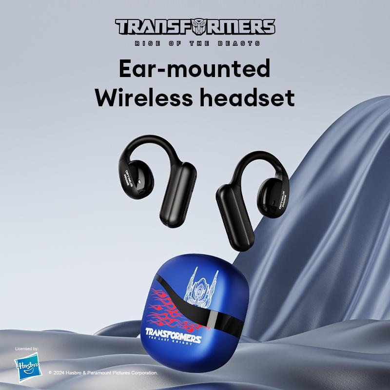 TRANSFORMERS TF-T21 True Wireless Earphones, Ear Hanging Type Earbuds for Summer, IPX5 Waterproof BT5.4 Wireless Gaming Headset for Phone PC, Music Earphones for Sports Gaming