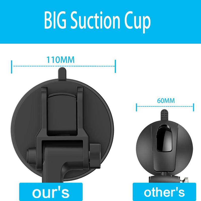 Heavy Duty Truck Phone Holder Mount with 16.9 Inch Long Arm, Super Suction Cup, and 360 Rotation, Compatible with , , and All Smartphones