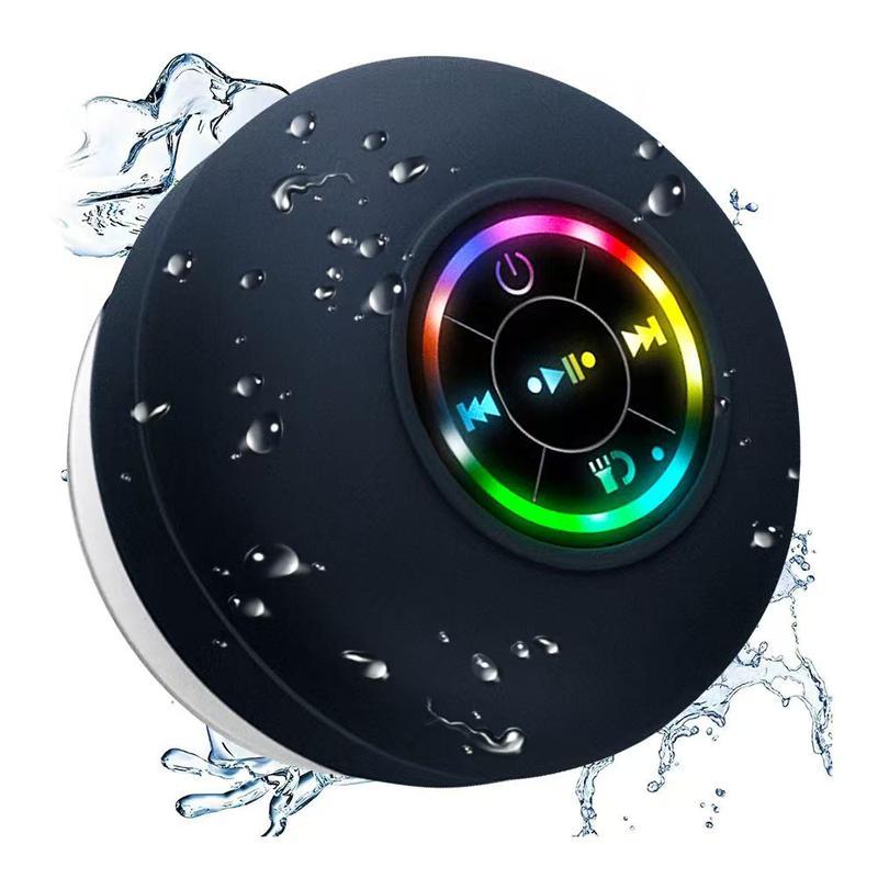 Mini Bluetooth Shower Speaker,Portable Bluetooth-compatible Speaker for Beach, Shower & HomeMini Portable Wireless Speaker.ortable Wireless Speaker with Suction Cup.Pairs Easily to Phones, Tablets, Computer.Gift for Men & Women.