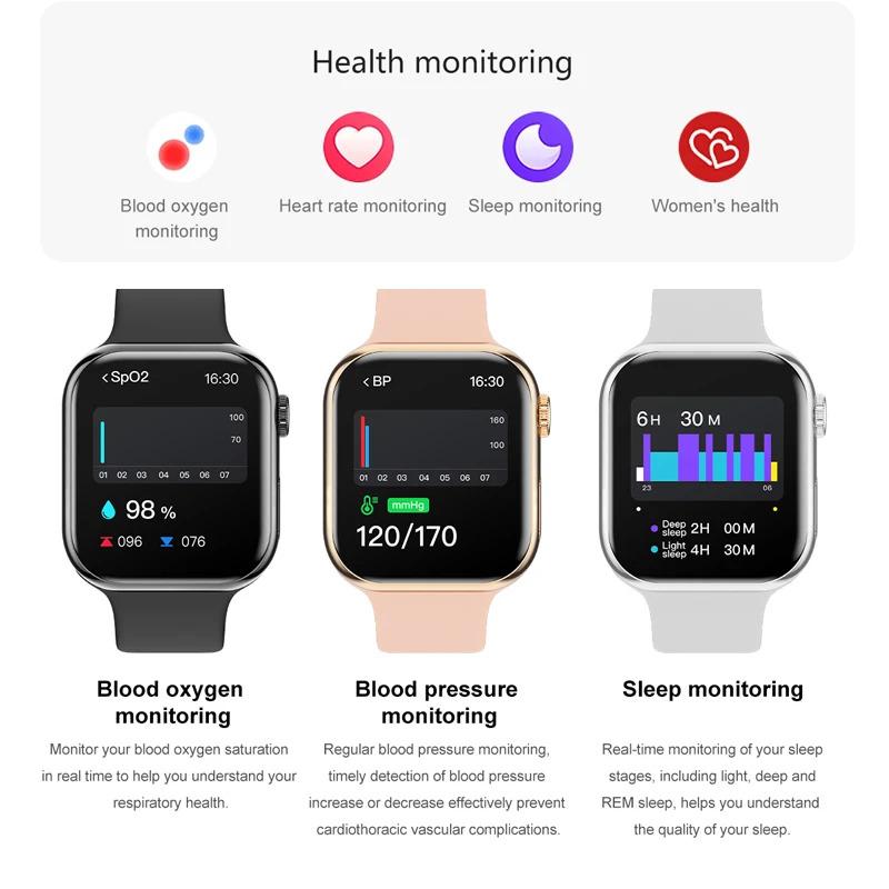 For Apple Watch 10 New GPS NFC Smart Watch Men Women Wireless Charging BT Call Waterproof HD AMOLED Smartwatch For Android IOS Bluetooth Device