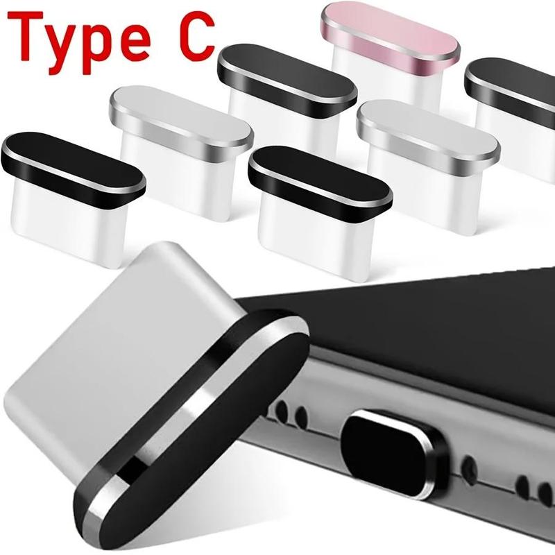 Anti-dust Type-C Dust Plug, Phone Charging Ports Stopper Cover, Mobile Phone Parts For iPhone 15 Pro Max Plus 15PM Xiaomi Samsung Huawei