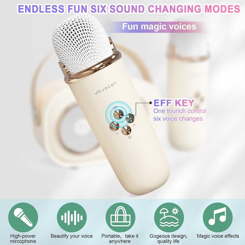 Mini Karaoke machine,Karaoke Machine for  and Adults,Cute Karaoke with Microphone Set ,Portable  Speaker with Microphone,Retro Handheld Style for Family Party Meeting Singing (Yellow)