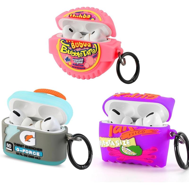 [3Pack]  for Airpods Pro 2nd Generation Case, Funny 3D Cartoon Candy Energy Bottle Design  Soft Cases for Airpods Pro Case 2nd Gen, with   Women Men for Airpods Pro 2 Case