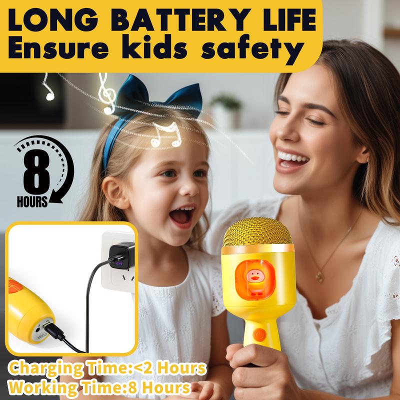 Kids Singing Toy - Bluetooth Karaoke Microphone for Endless Singing Fun Audio Handheld