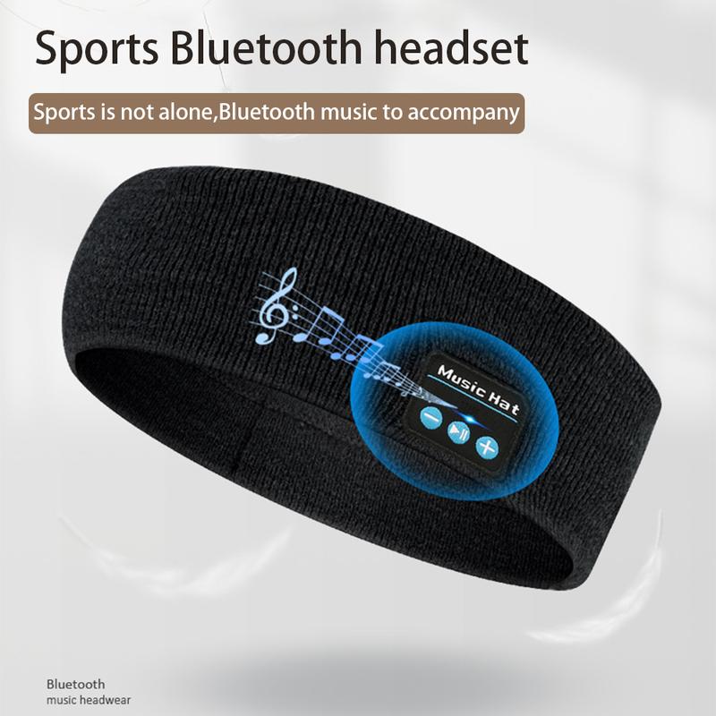 Wireless music headband, 3D wireless elastic sports eye mask, 8.46 inches retractable, suitable for skiing, cycling, rock climbing and sleeping Earbud