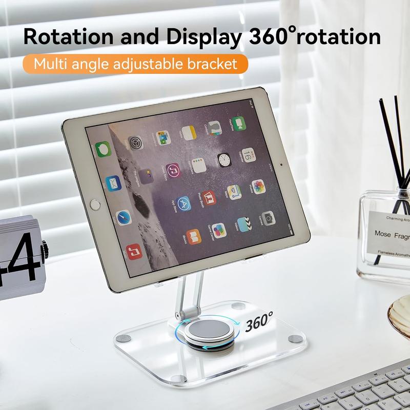 Adjustable Foldable Tablet Stand, Fully Adjustable Desktop iPad Stand, iPad Accessories for Office Kindle Compatible with 4-12.9