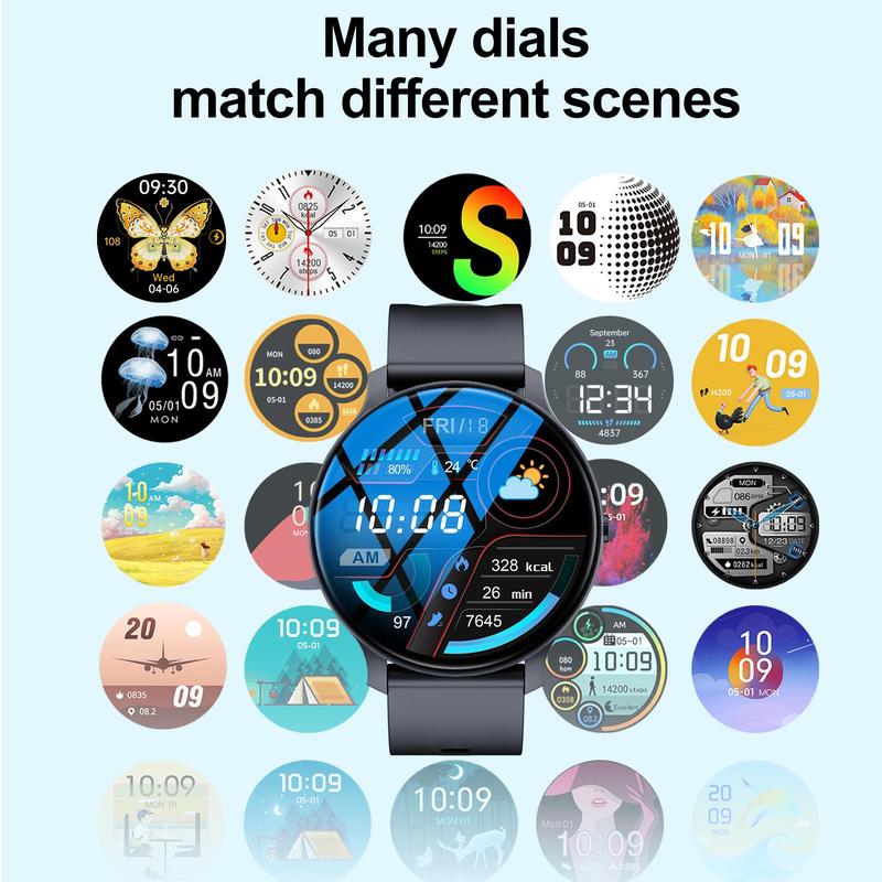 Multifunctional Smartwatch for Men & Women, Fashion Digital Smartwatches with Heart Rate Monitoring and Sleep Tracking, Sports Smart Watch for iPhone Android Smartphone