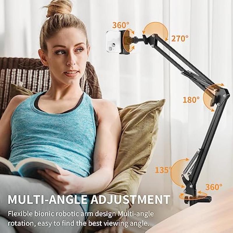 〖Black Friday〗UGIFT Adjustable Tablet Stand for Desk, Carbon Steel Tablet Phone Holder for Bed, Flexible Tablet Arm Clamp Compatible with iPhone,iPad,Galaxy,Switch。 Accessories Smartphone Mount Computer