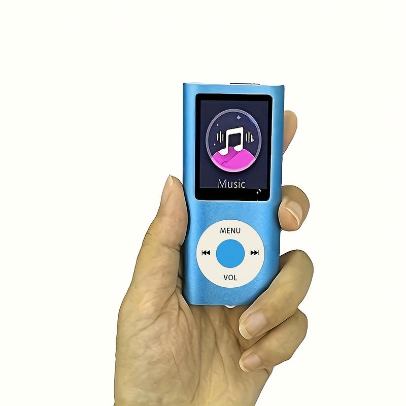 MP3 Player, Portable Lossless Sound Slim MP3 Music Player with Earphone, 1.8 Inch LCD Screen Digital Music Player,(Blue) Audio Mp4 Aluminum