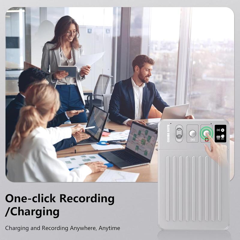 CHIME NOTE AI Voice Recorder Empowered by ChatGPT,Ai Recording Device. Free Audio Transcription&MagSafe Wireless Charging&Real-time Translation