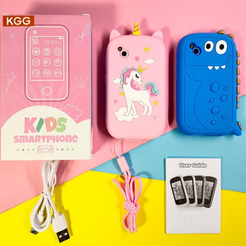 KGG Smartphone Interactive Toy, Dual Camera Smartphone with Educational Games, Ideal Birthday Gift, Touch Screen Gaming Phone for Learning Entertainment