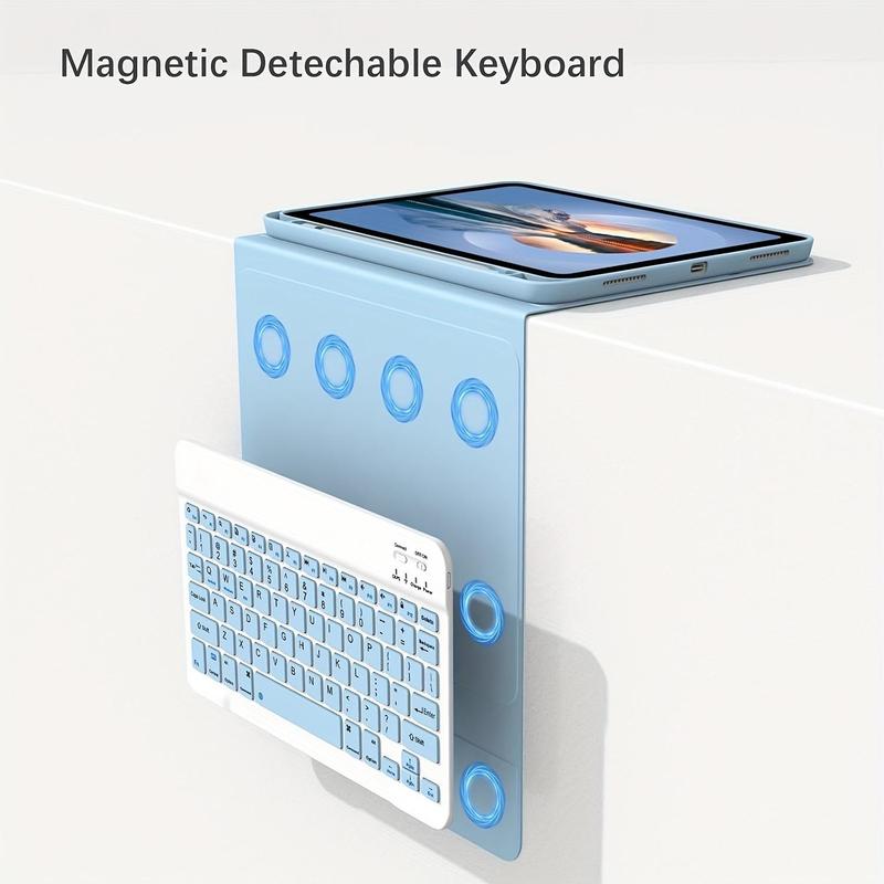 Keyboard Case Compatible with iPad 10th Generation 10.9 Inch 2022, Detachable Keyboard Case with Pencil Holder, Tablet & Computer Accessories