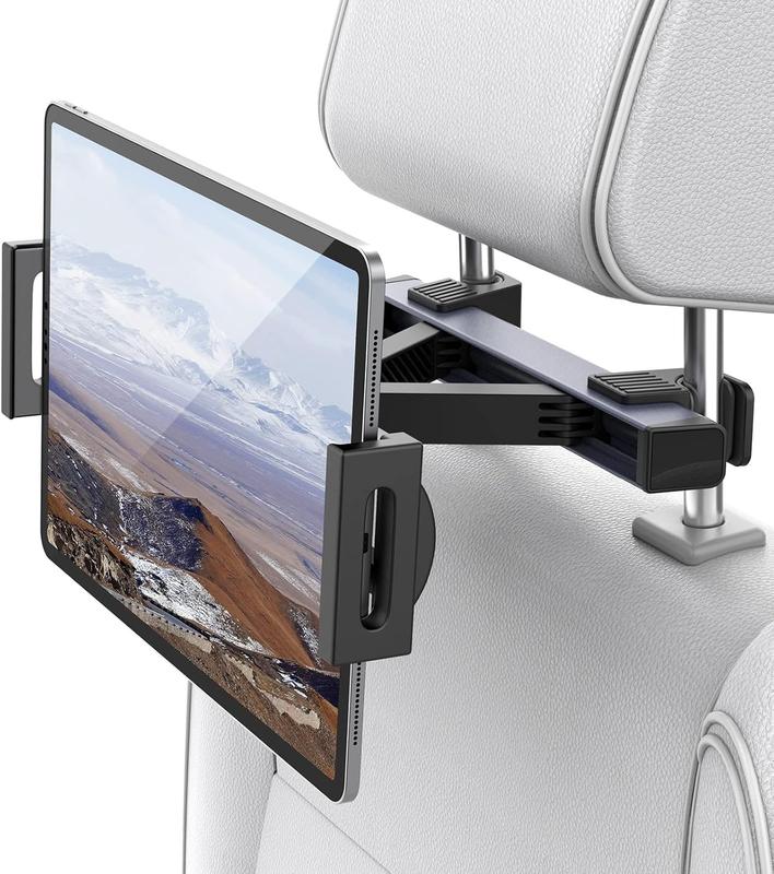 Car Headrest Tablet Holder - Adjustable Tablet Car Mount for Back Seat, Road Trip Essentials for Kids, for 4.7-10.2