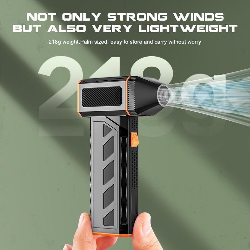 Portable Mini High Speed Fan, Rechargeable Outdoor Camping Wind Speed Fan, Car Wash Blower Fan, Adjustable 3-speed Air Cleaner Fan, Compact Portable Fan, Car Cleaning Tool, Stocking Fillers Gift