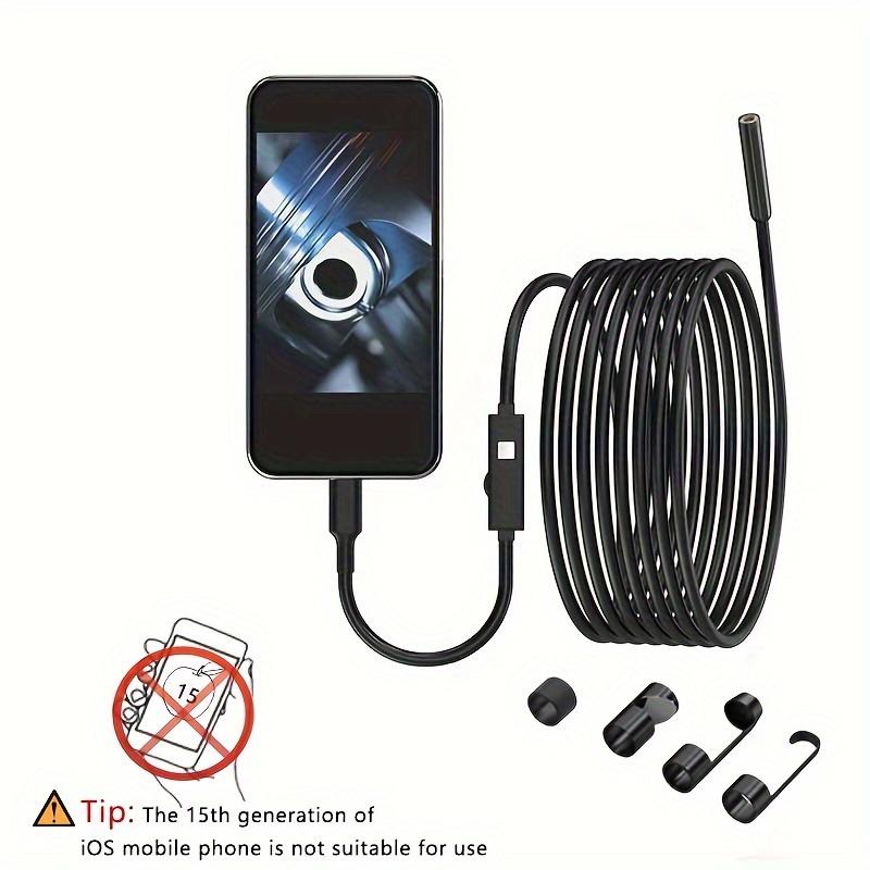 Mini HD Endoscope Camera Waterproof IP67 Adjustable 196.85 Inch Hardline 8mm Industrial Endoscope Camera 8 LED Endoscope For Iphone Mobile Phone