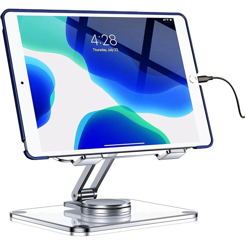 Foldable iPad Stand Tablet Stand for Desk, Adjustable Desktop Tablet Holder, Portable iPad Holder 2024 iPad 10th Generation Accessories for Home Office Kindle 2024 iPad Pro Mini 4-15.5