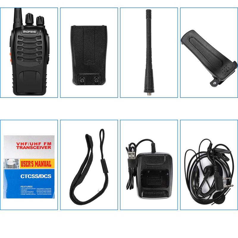 USB Rechargeable Walkie Talkie, 1 Count 16 Channel Two Way Radio, Portable Handheld Walkie Talkie for Outdoor Camping Hiking