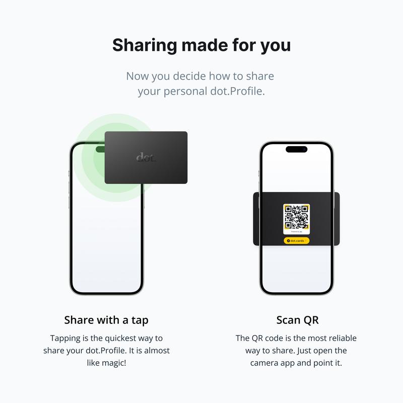 dot. Card - Digital Business Card - Tap to Share NFC - iPhone & Android