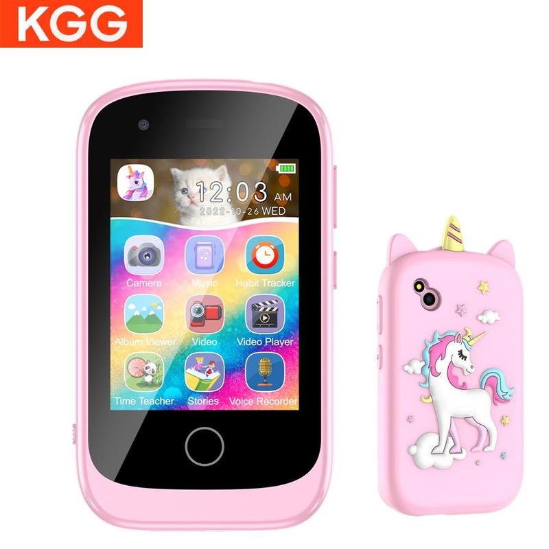 KGG Smartphone Interactive Toy, Dual Camera Smartphone with Educational Games, Ideal Birthday Gift, Touch Screen Gaming Phone for Learning Entertainment