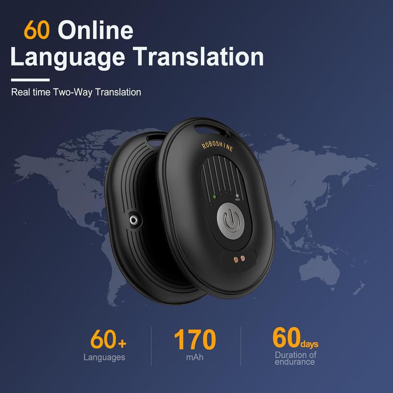 AI translation equipment. Online support for over 130 languages. Used for studying, traveling, and business. Compatible with IOS and Android. 1